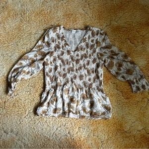 Eden in love flower printed blouse